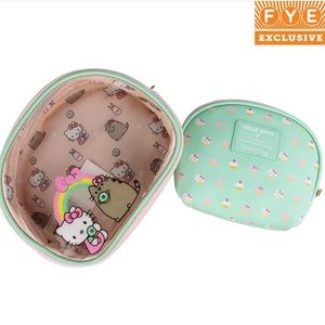NWT Hello Kitty x Pusheen Loungefly FYE Exclusive Makeup Bags Set